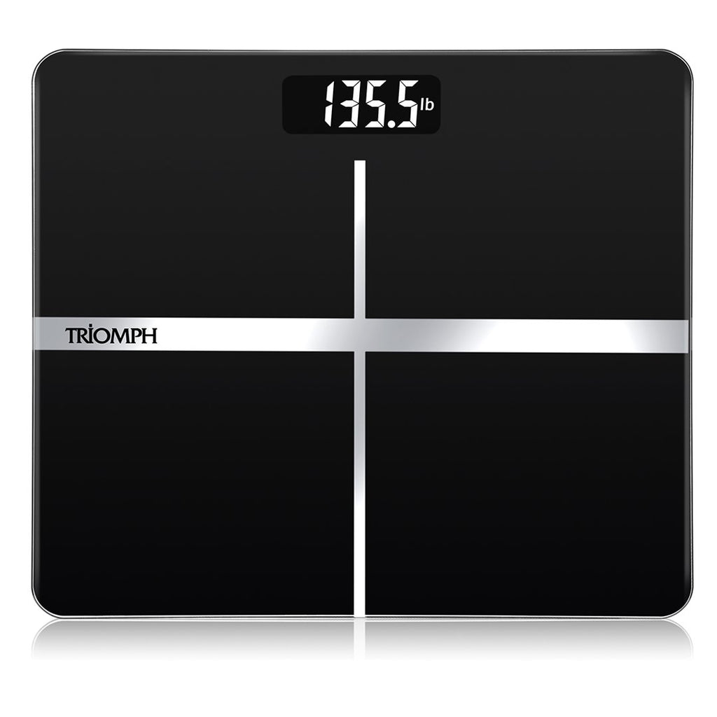 Black Digital Bathroom Scale with Backlit Display R796945