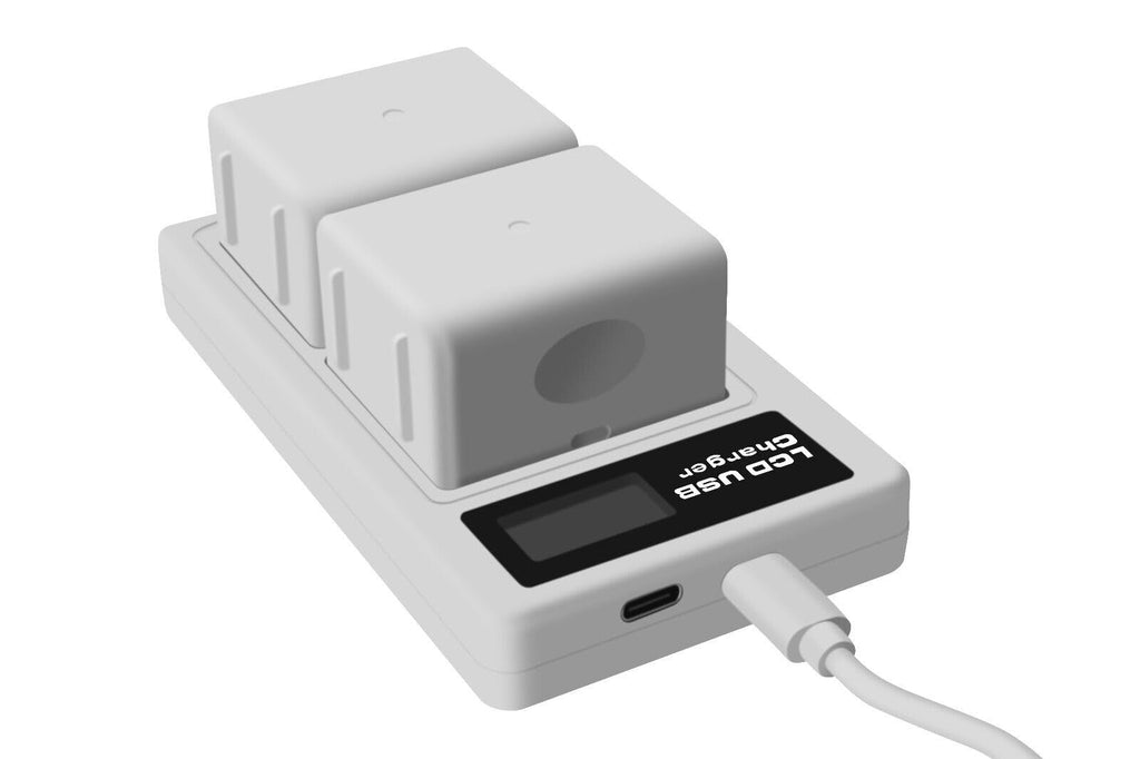 LCD Dual Charger with 2-Pack Batteries 3.85V 4800mAh B434372