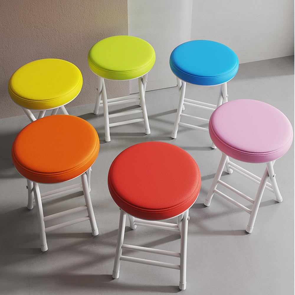 Black 18 Inch Folding Padded Stool Y873094