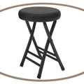 Black 18 Inch Folding Padded Stool Y873094