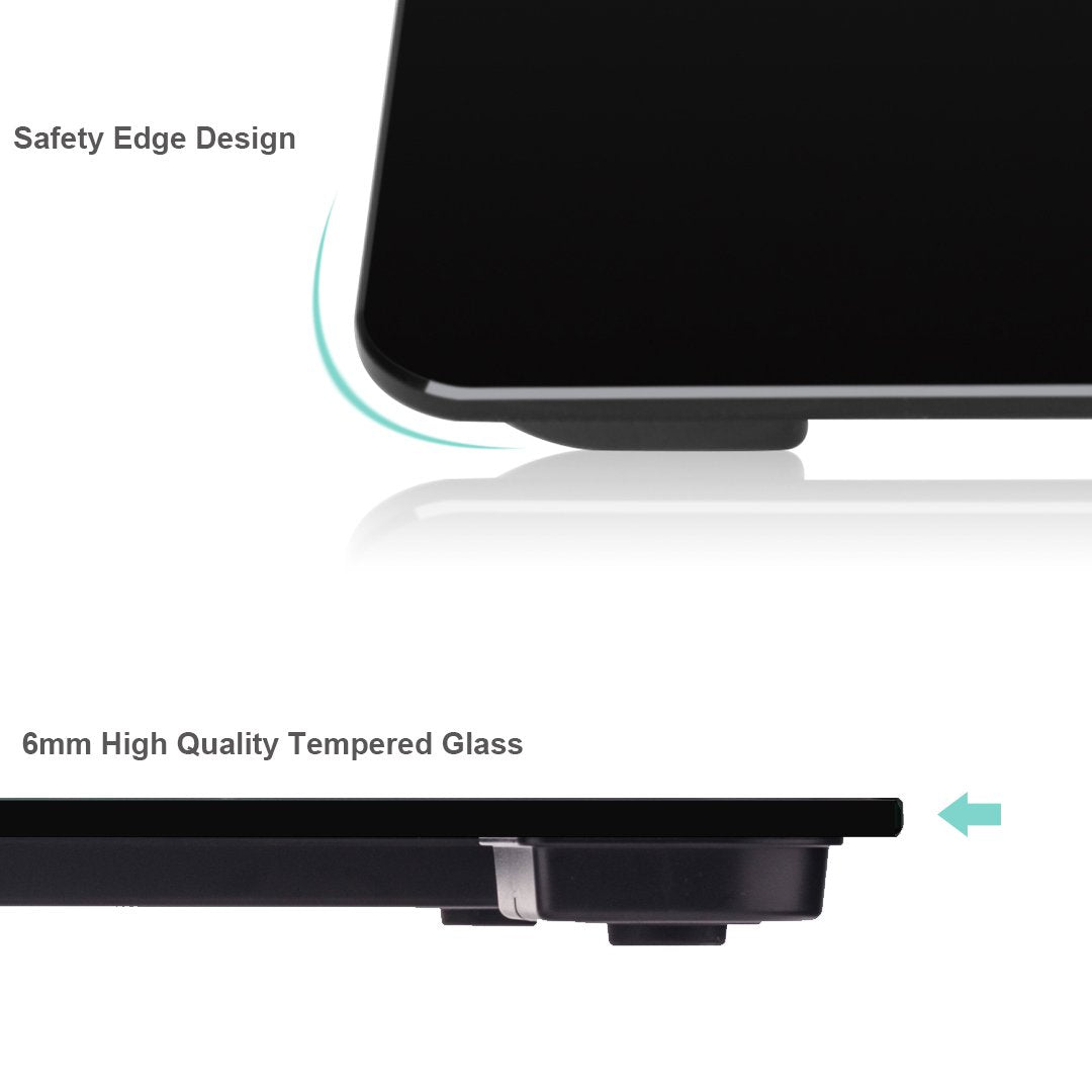 Black Digital Bathroom Scale with Backlit Display R796945