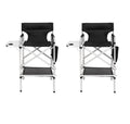 Black Folding Director Chair with Side Table D177