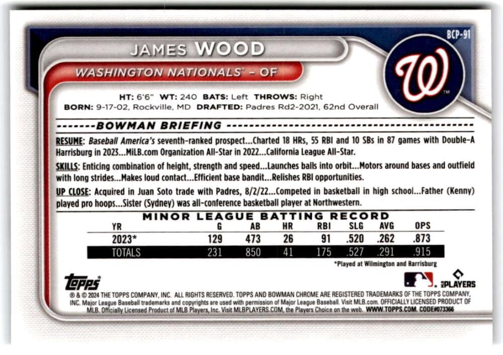 2024 Bowman Chrome Mega Box Mojo Prospects Refractor Baseball Trading Card I5584