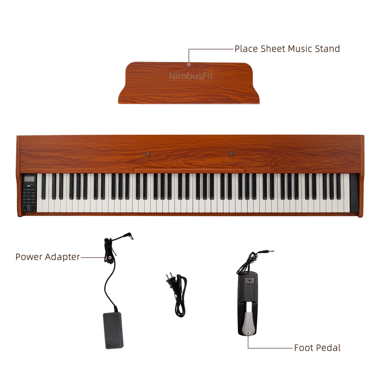 88 Keys Hammer Weighted Digital Piano V952