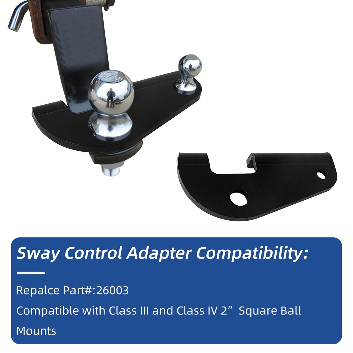 Anti Sway Trailer Hitch Ball Mount Adapter A1485