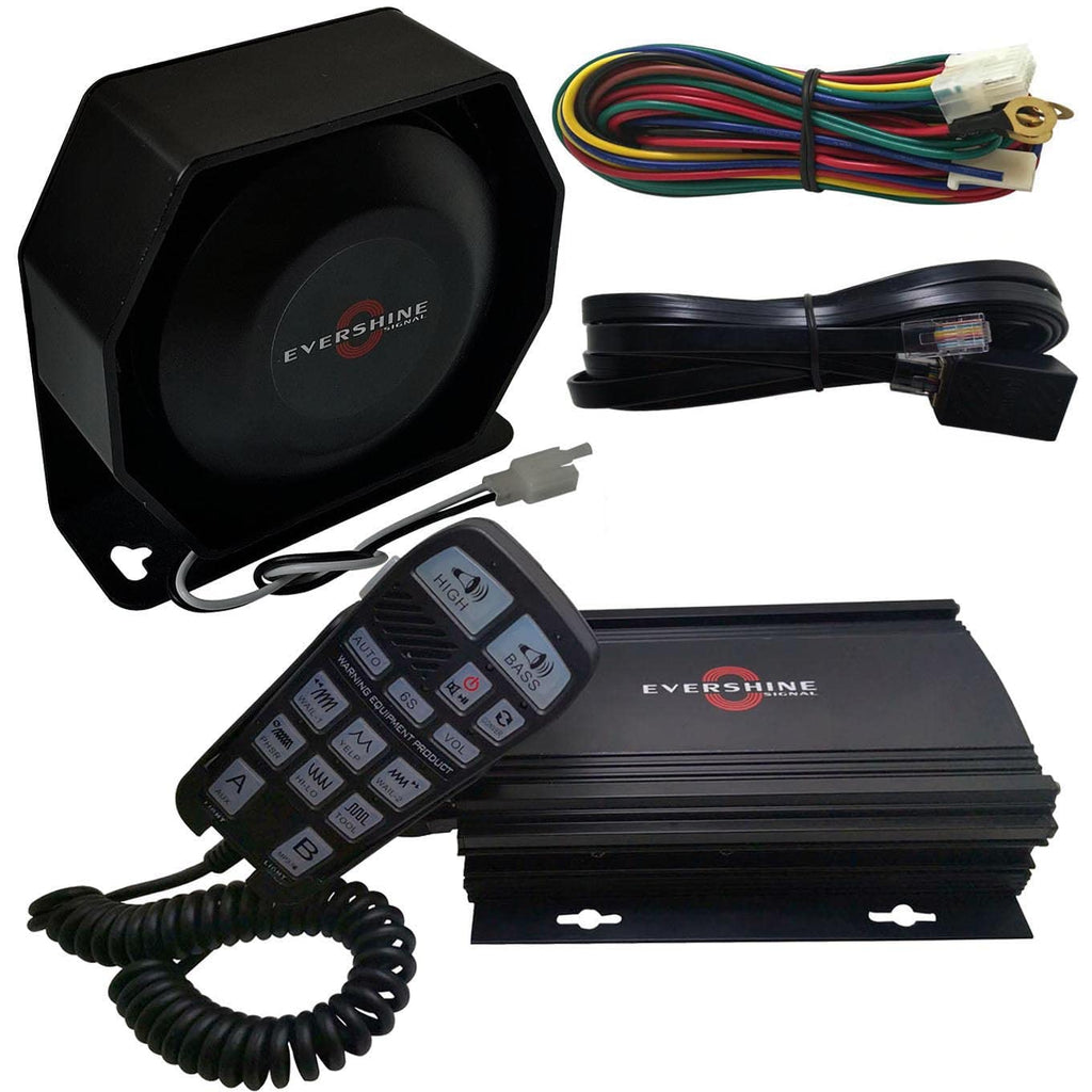 100W Police Siren and Speaker Kit with Handheld Microphone PA System S259404