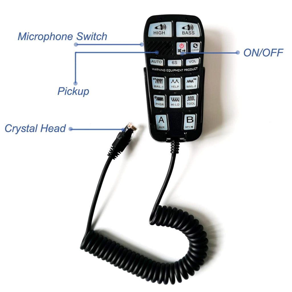 100W Police Siren and Speaker Kit with Handheld Microphone PA System S259404