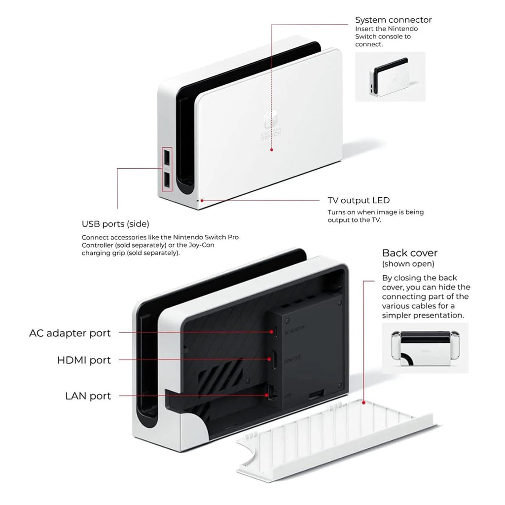 Nintendo Switch OLED Model with White Joy-Con and 32GB Micro SD Card E2074