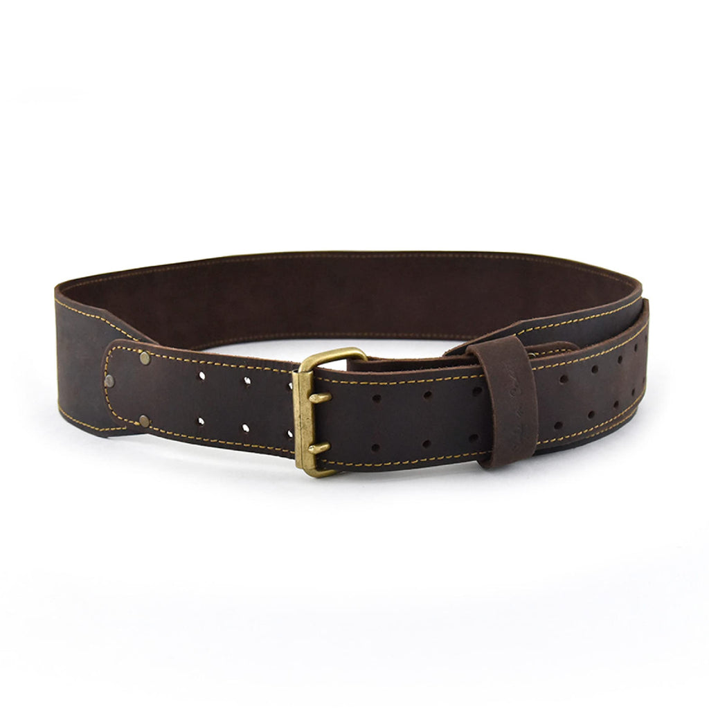3" Wide Full-Grain Oiled Leather Work Belt V663893