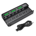 12+2 Bay Universal Rechargeable Battery Charger B1543