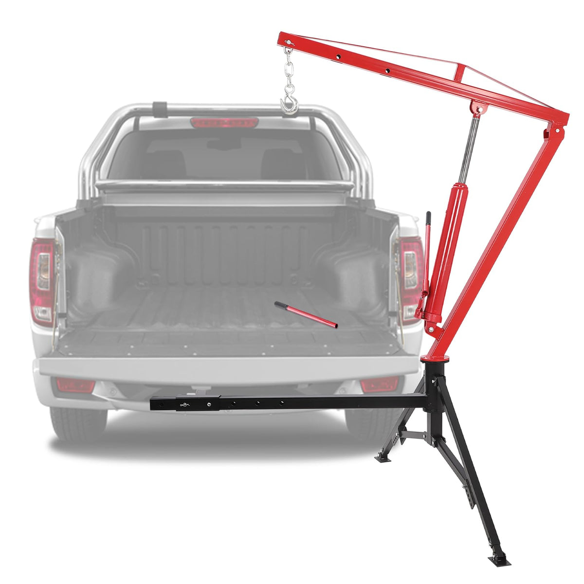 Hydraulic Pickup Truck Crane 1000 Lbs 360° Swivel Hitch Mounted M885