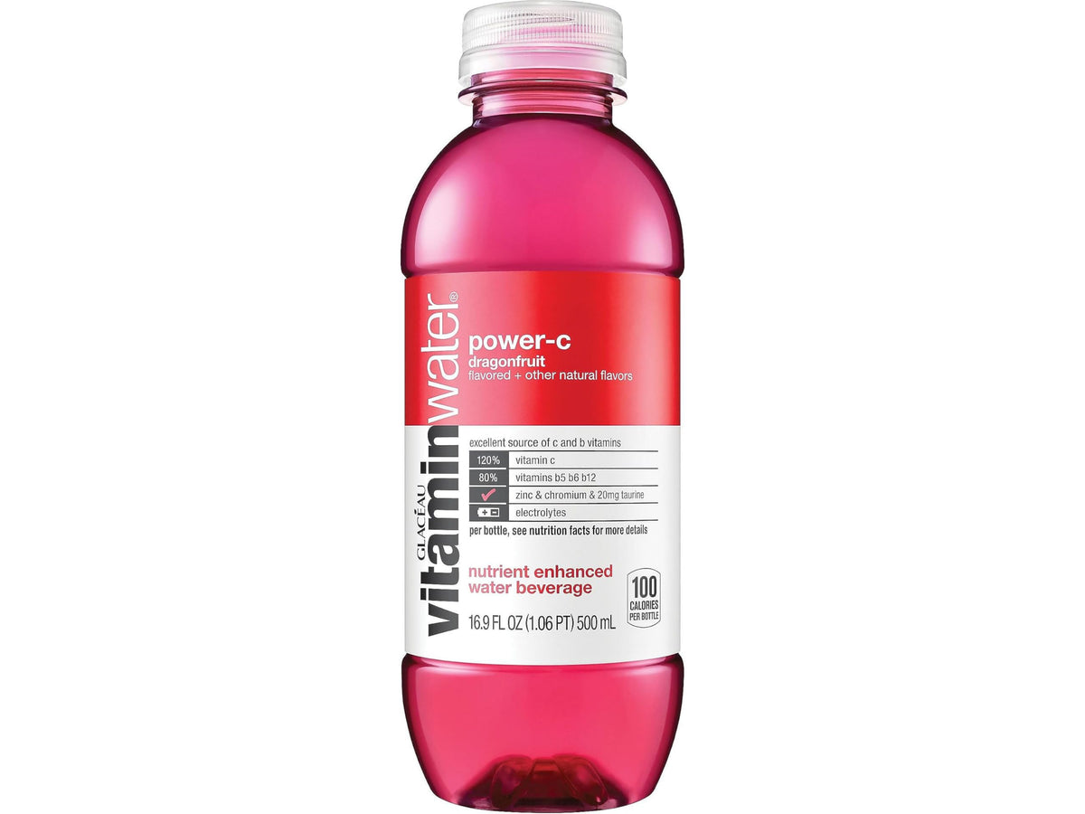 Electrolyte Enhanced Water with Vitamins, Dragonfruit, 16.9 Fl Oz (Pack of 24) U9890