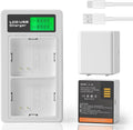 LCD Dual Charger with 2-Pack Batteries 3.85V 4800mAh B434372