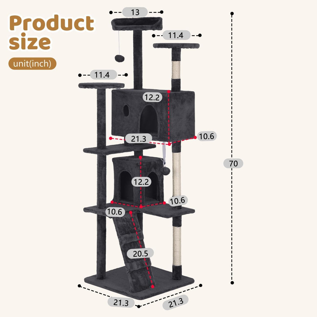 70" Multi-Level Cat Tree X376