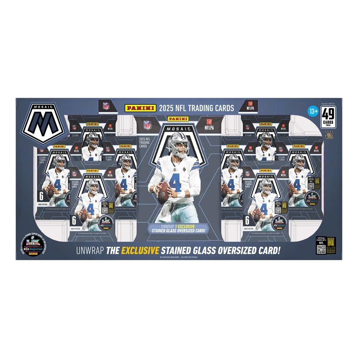 2025 Mosaic Football Trading Card Box Oversized Card S201