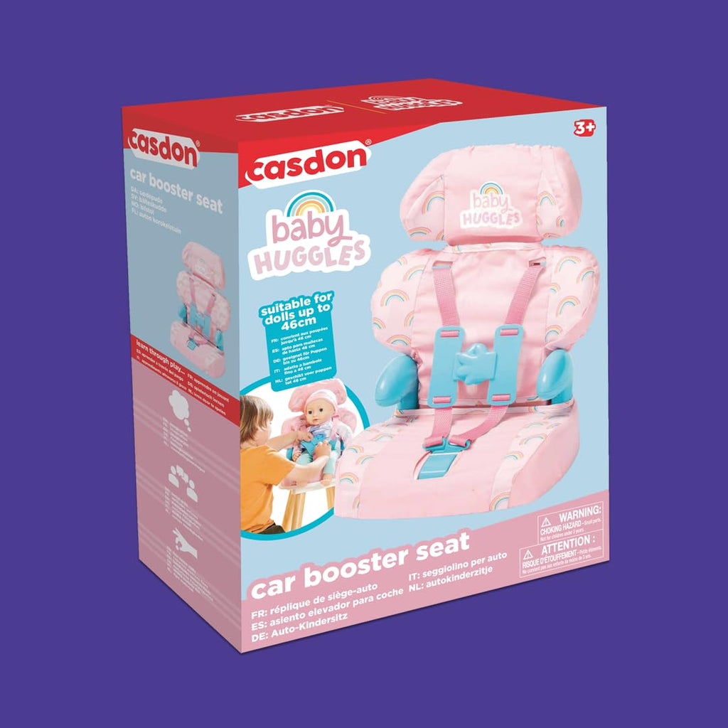 Pink Booster Seat for Dolls with Adjustable Headrest & Buckles R532