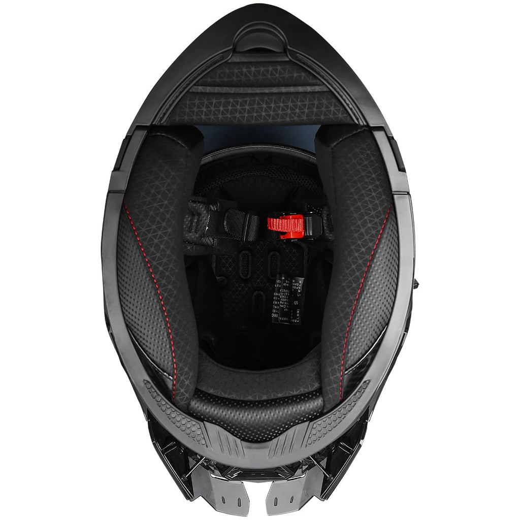 Full Face Flip Up Motorcycle Helmet Dual Visor DOT Approved I19264