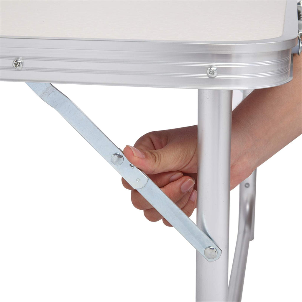 Folding Aluminum Camping Table White 3 FT W151813
