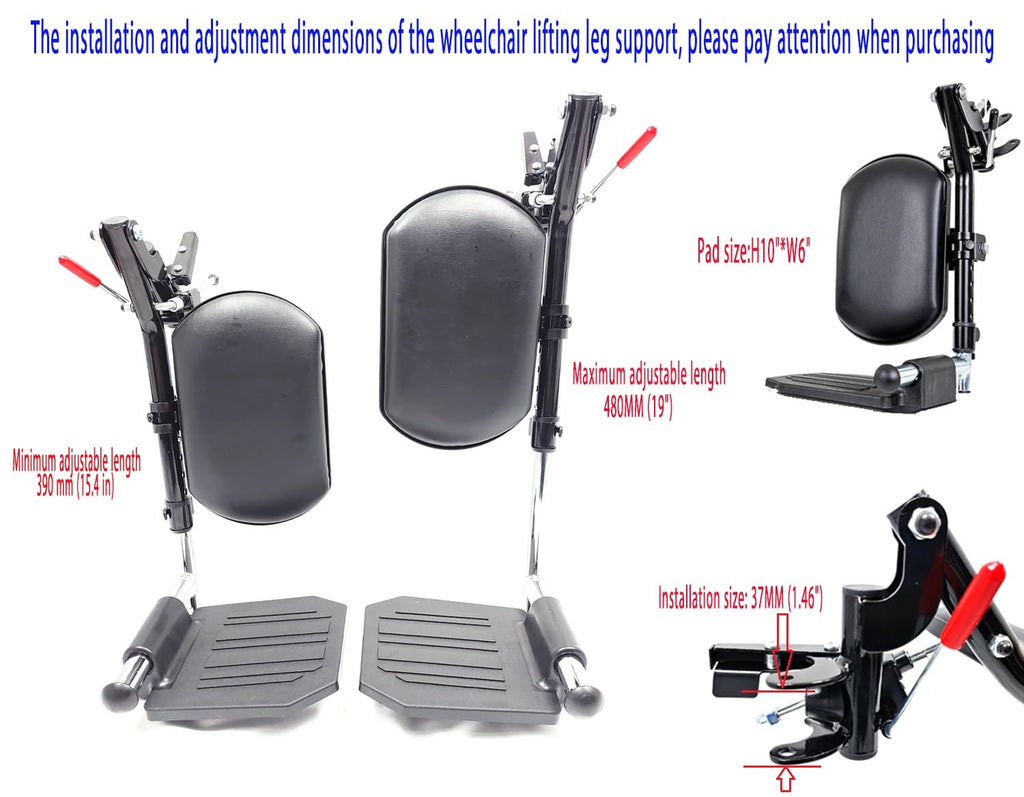 Wheelchair Elevating Legrests with Padded Calf Pads and Composite Footplates Z6992