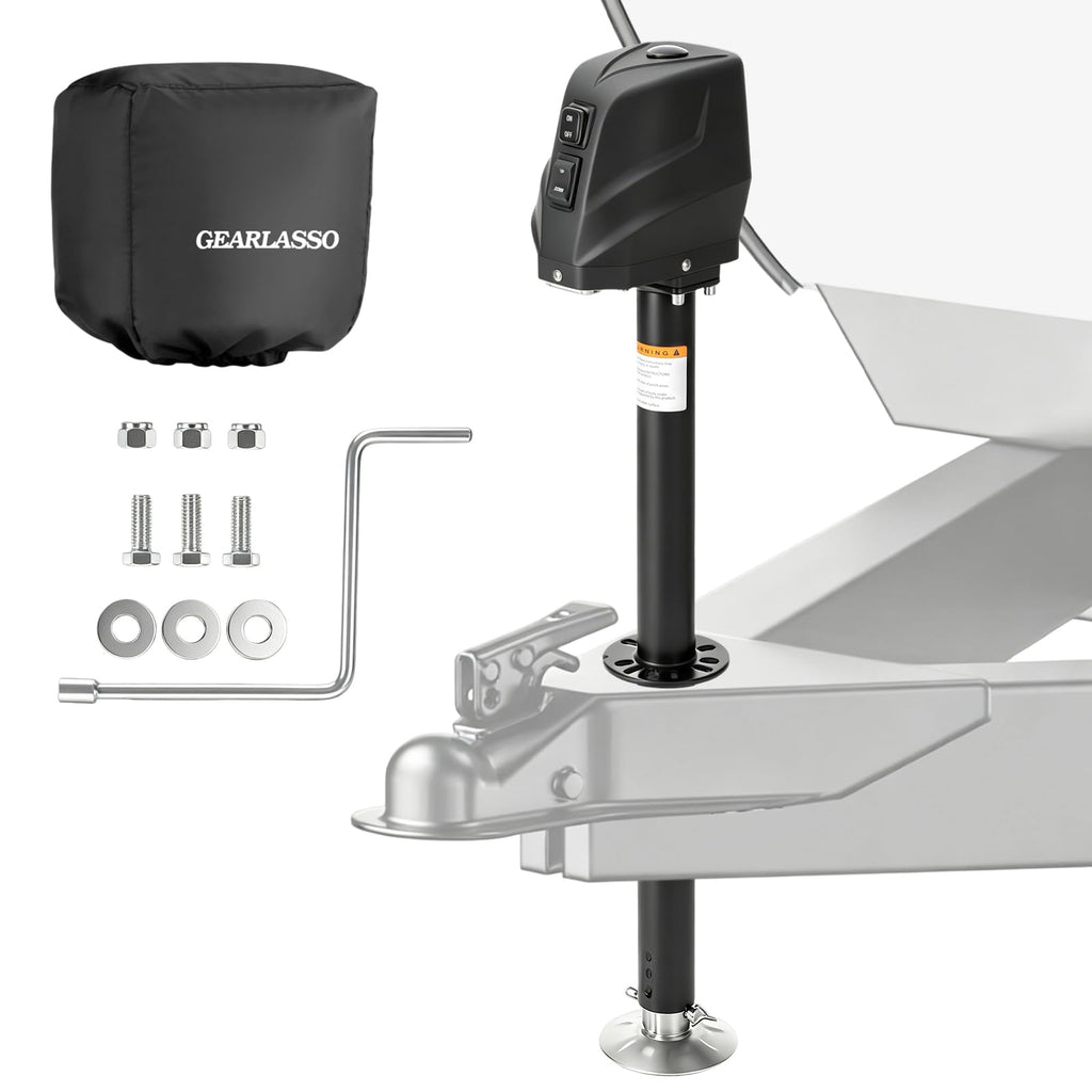 Electric Trailer Jack with Waterproof Cover & LED Light S92040