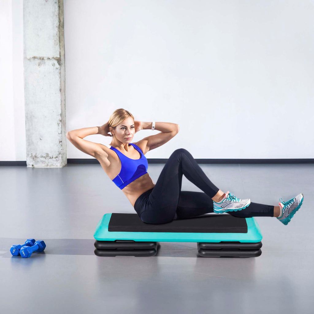 43" Adjustable Aerobic Stepper Bench with Risers I499