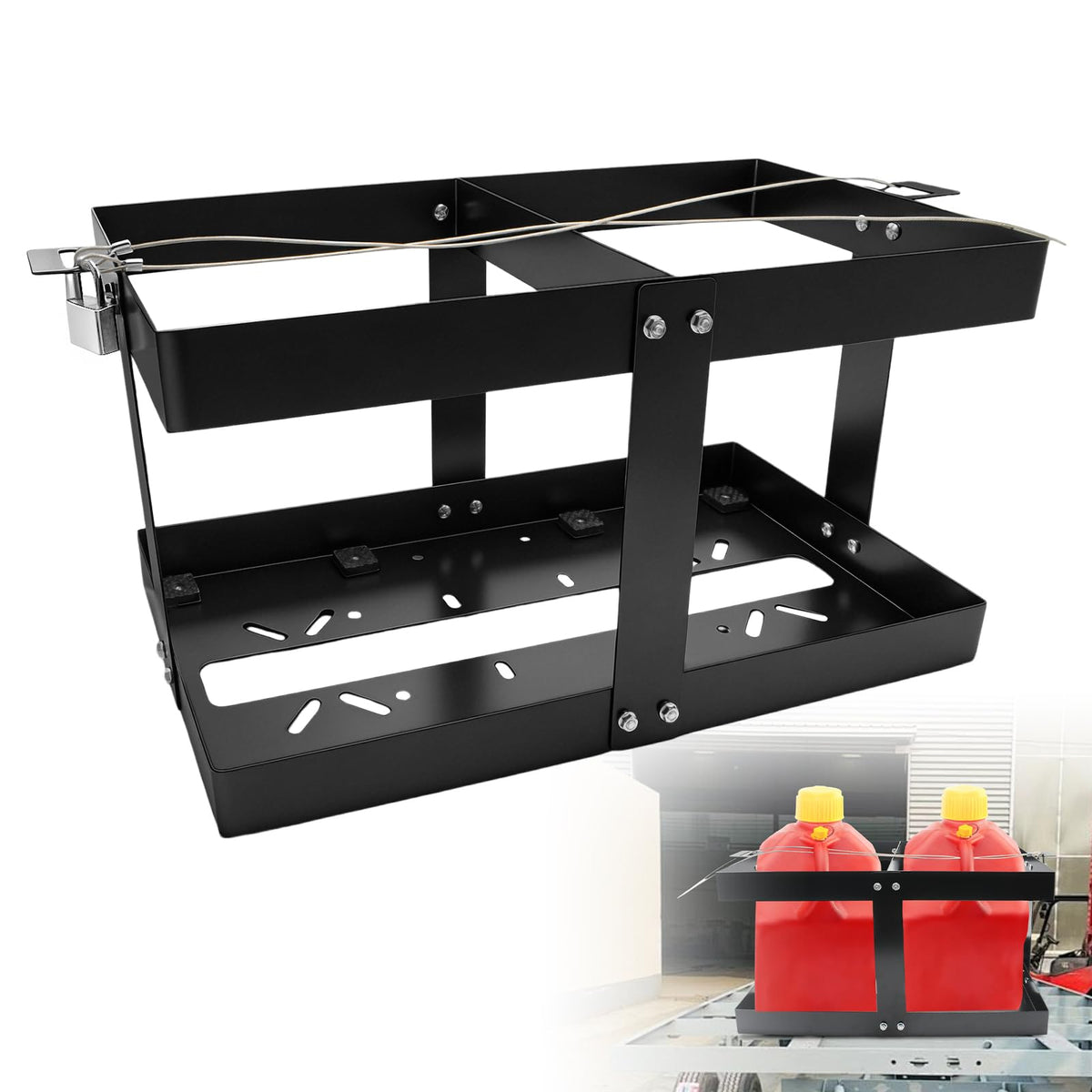 5 Gallon Fuel Jug Holder with Lock S34592