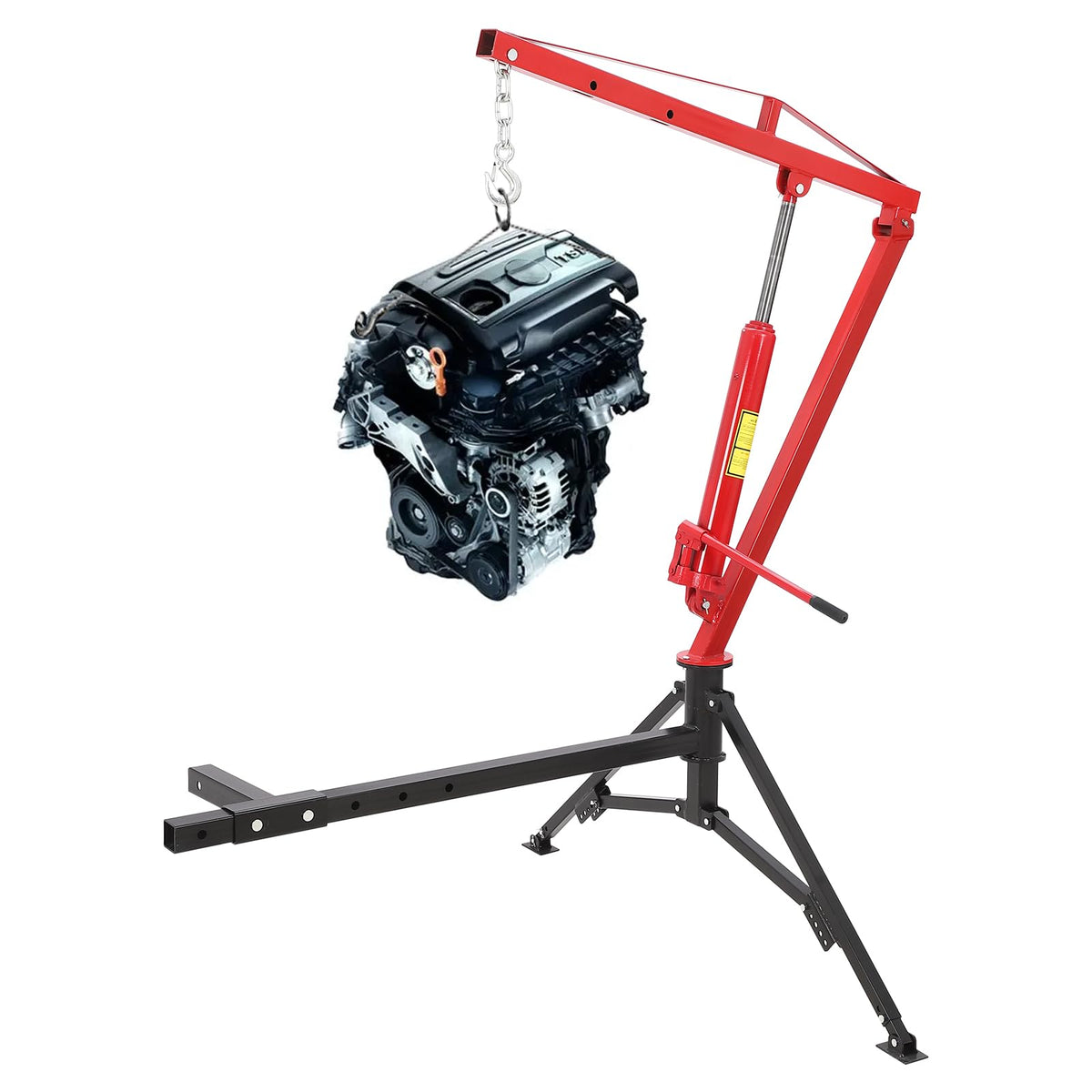 Hydraulic Pickup Truck Crane 1000 Lbs 360° Swivel Hitch Mounted M885
