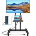 Mobile TV Cart Rolling TV Stand with Power Outlet for 32-83 Inch Screens I976403