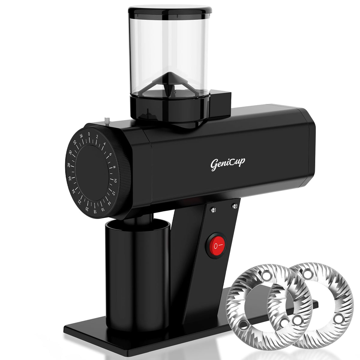 64mm Flat Burr Coffee Grinder with 35 Grind Settings J3847