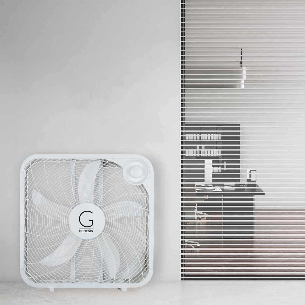 20" Box Fan, 3 Settings, Carry Handle, White Q92268
