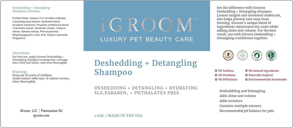 Deshedding & Detangling Dog Shampoo 1 GAL C311778
