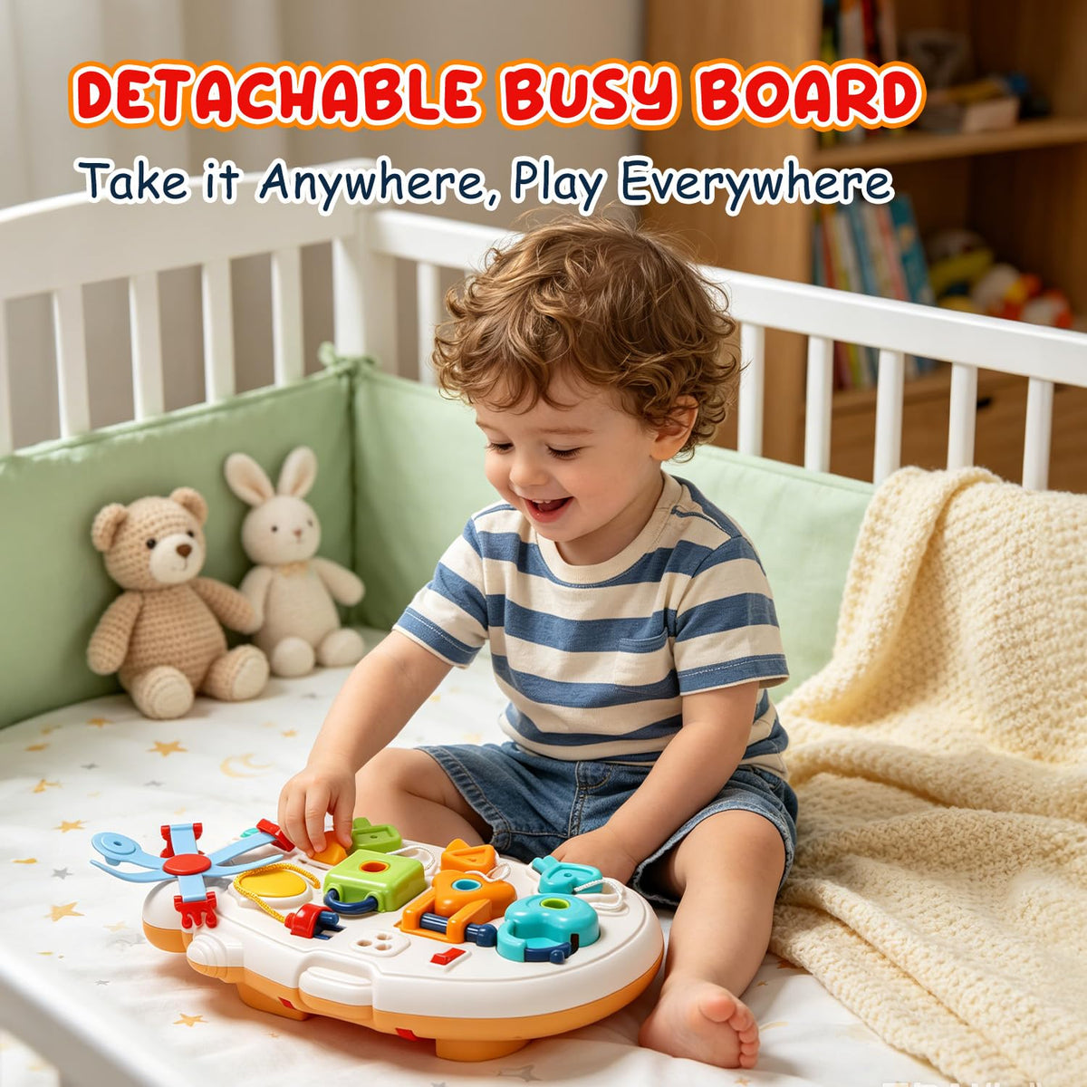 Baby Push Walker Toddler Walking Toy with Busy Board B519