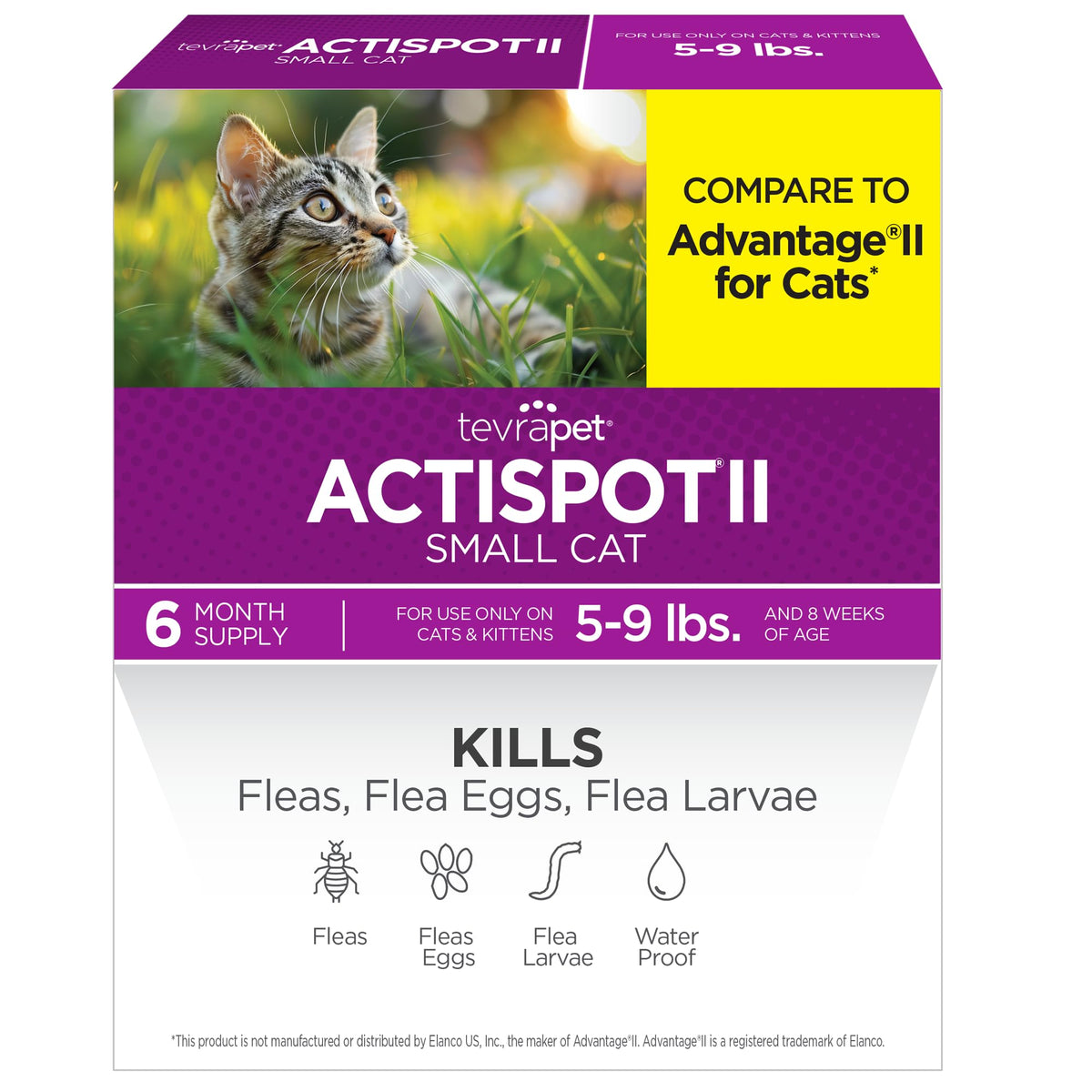Flea Treatment for Small & Medium Cats 5-9 lbs, 6 Doses Q36704
