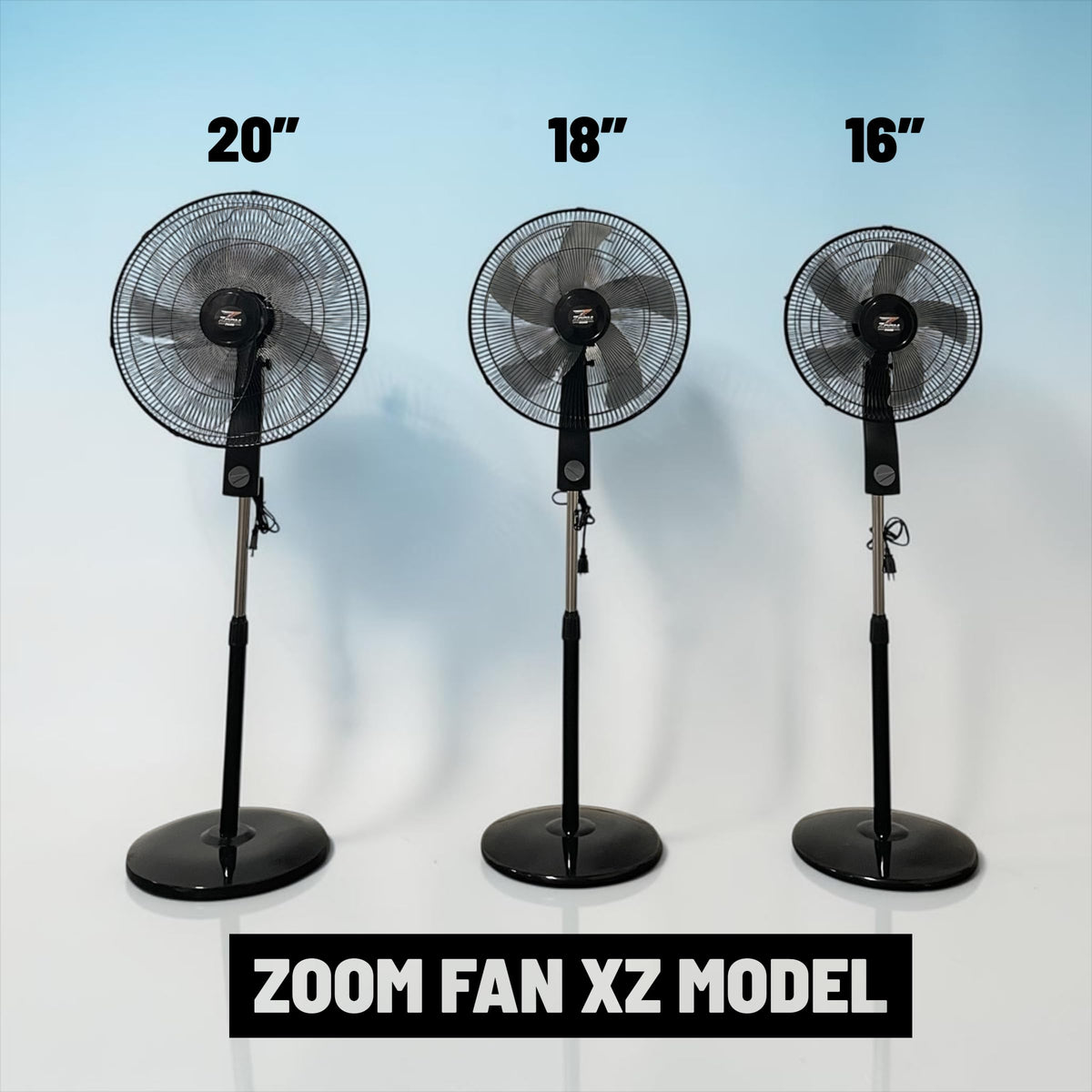 Black 2 Pack 16 inch Pedestal Stand Fan H86231