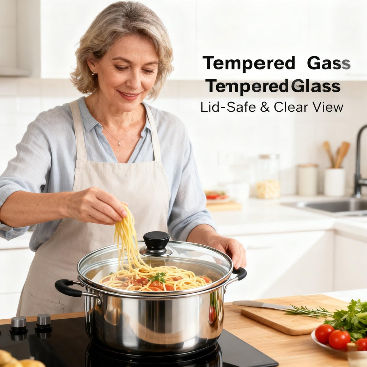10 Inch Tempered Glass Replacement Pan Lid with Steam Vent J6293