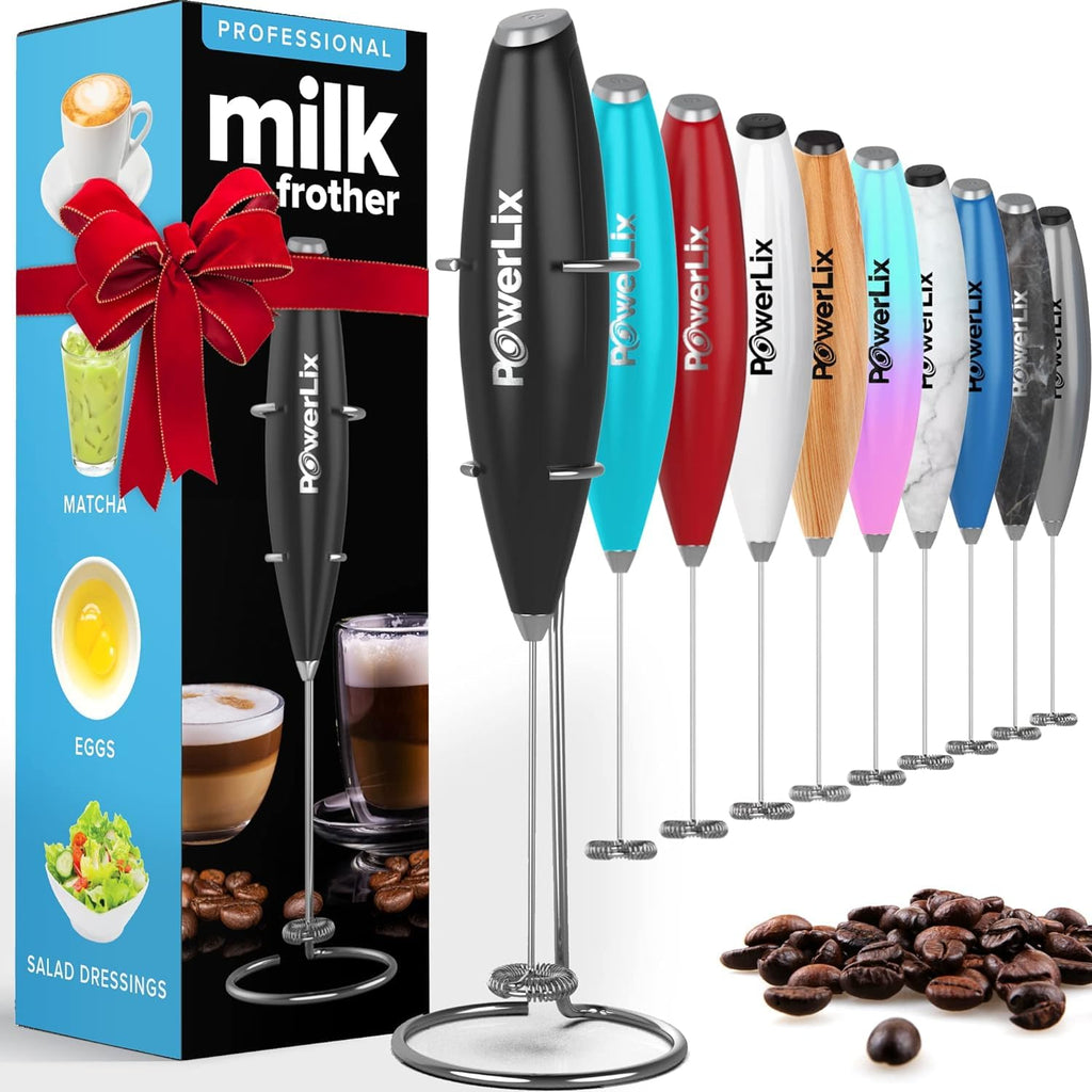Handheld Battery Operated Electric Whisk Frother With Stand F5437