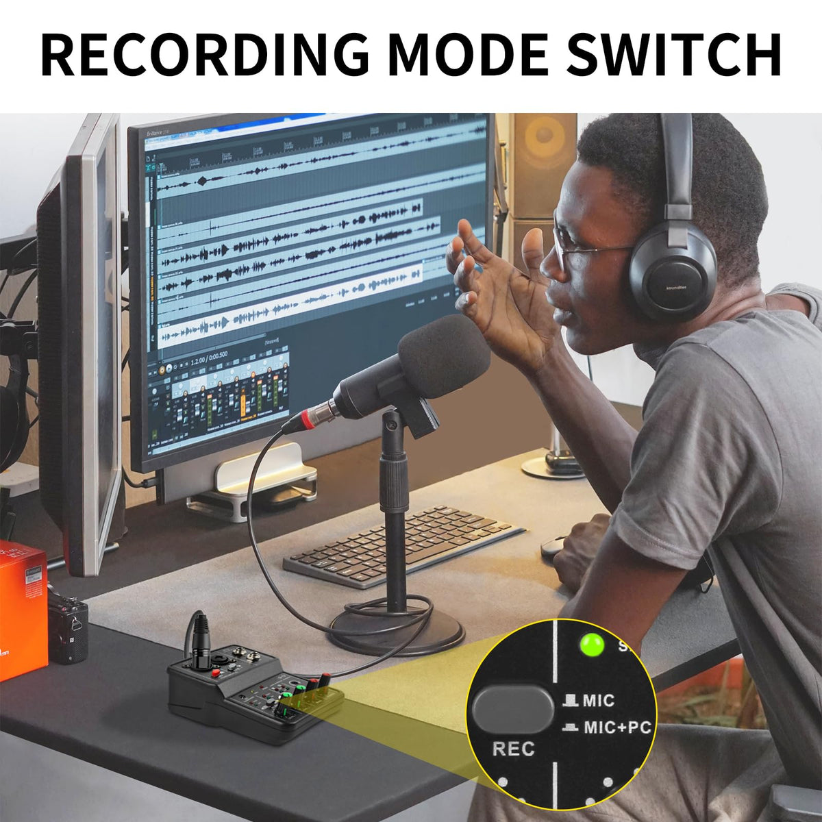 USB Audio Interface with XLR and 3.55m Microphone Jack U68333