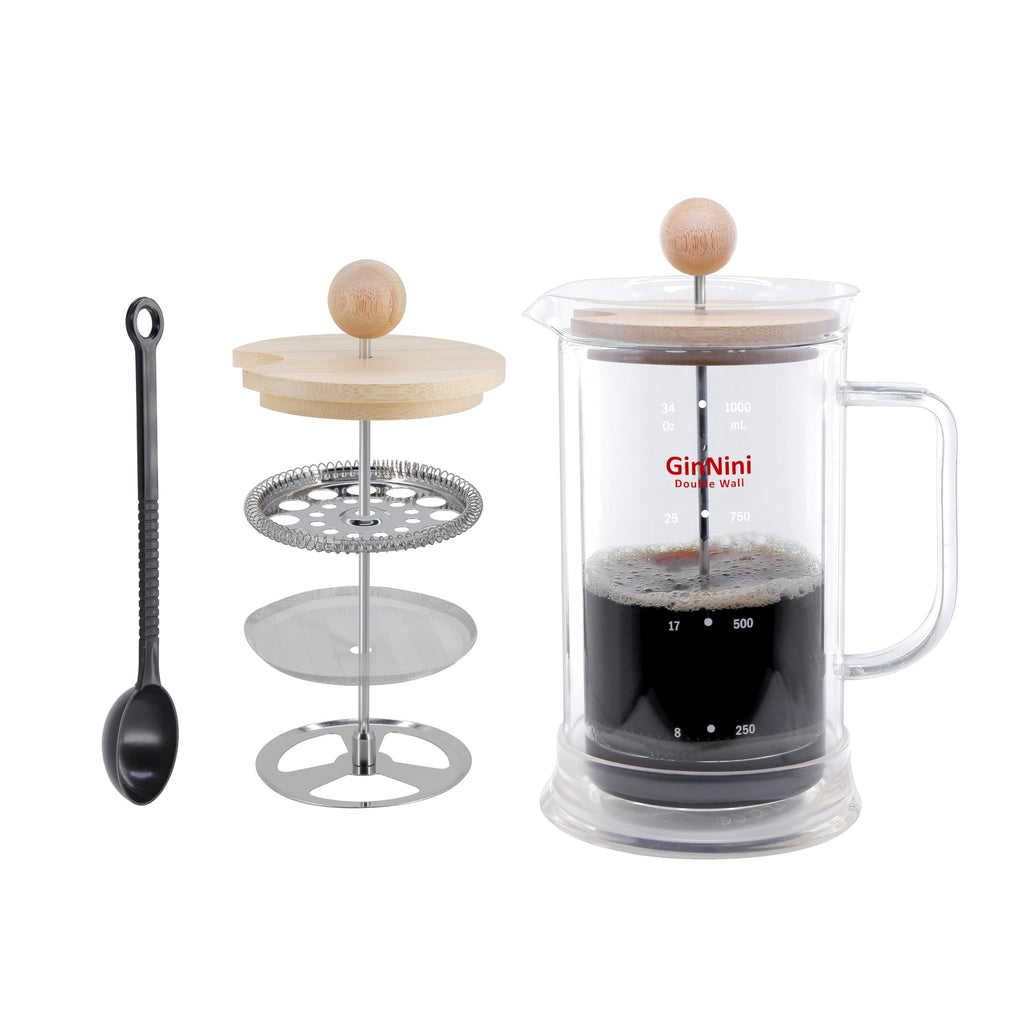 34oz Double-Wall Glass French Press O885210