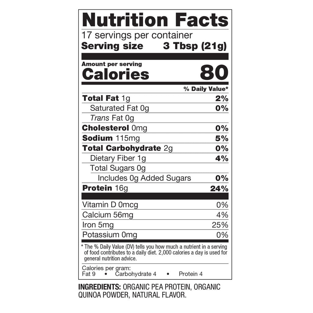 Organic Plant Protein Powder 12.7 Oz Unflavored Isolate C508276