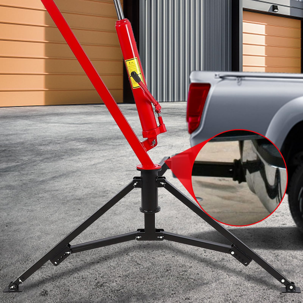 Hydraulic Pickup Truck Crane 1000 Lbs 360° Swivel Hitch Mounted M885