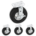 8 Inch Heavy Duty Pneumatic Caster Wheels with Brake, 1000 lbs Capacity, Set of 4 S97988