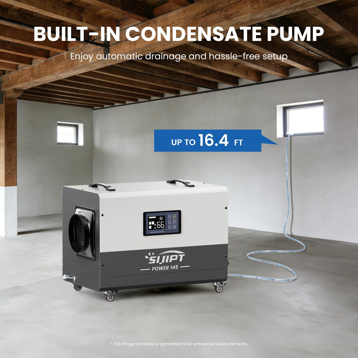 145 Pints Commercial Dehumidifier with Pump & Drain V226