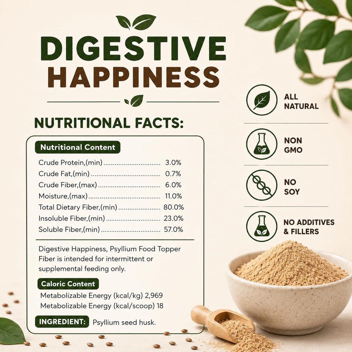 Psyllium Husk Powder for Dogs 9 oz P343