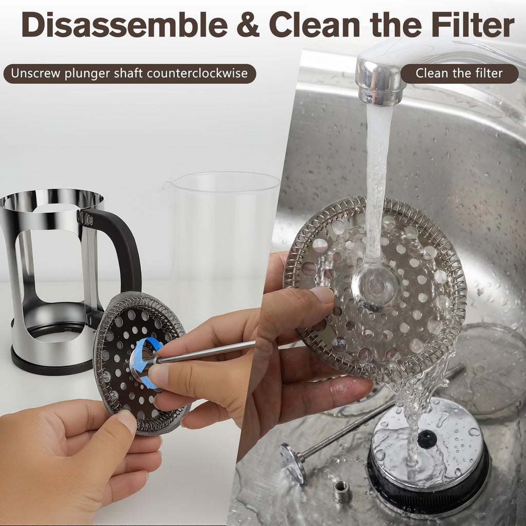 34oz Heat Resistant Glass Stainless Steel French Press Coffee Maker G728781