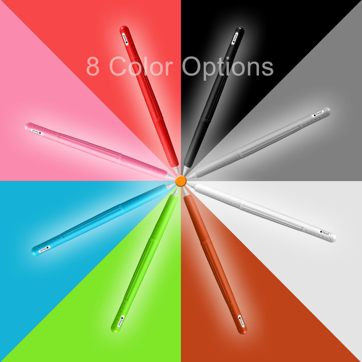 Silicone Case Cover Skin for Apple Pencil Brown Y69278
