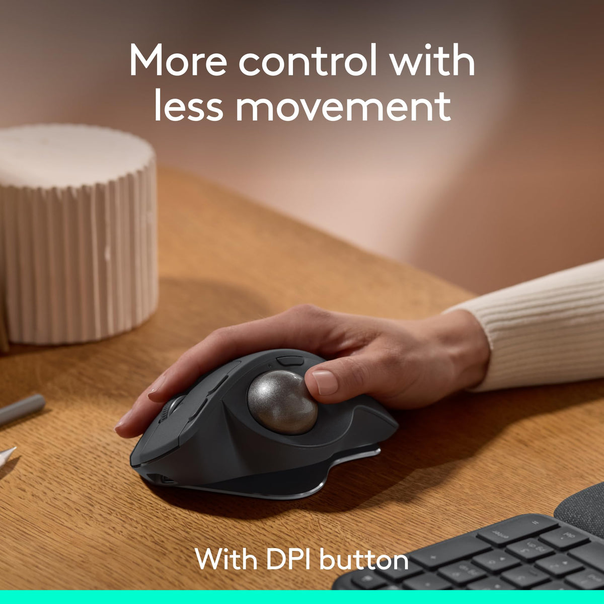 Wireless Trackball Mouse USB C Graphite M1897