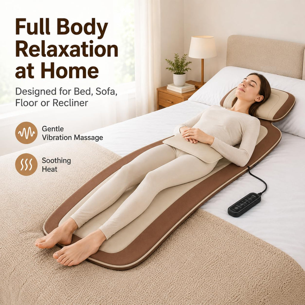 Vibration Massage Mat with Heat and Lumbar Support L38479