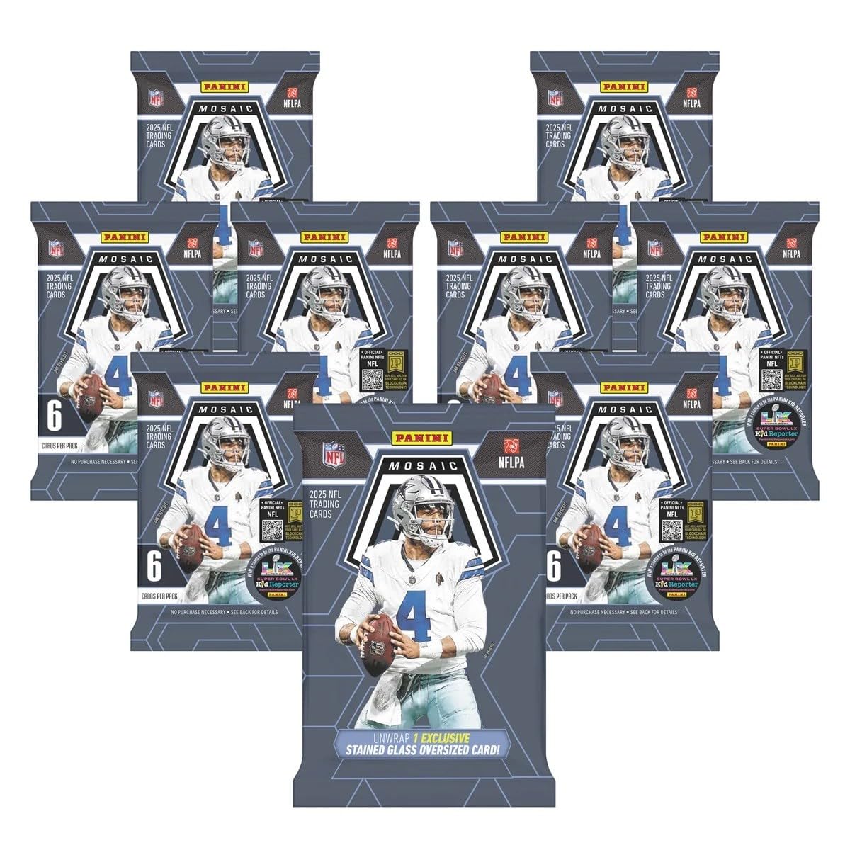 2025 Mosaic Football Trading Card Box Oversized Card S201