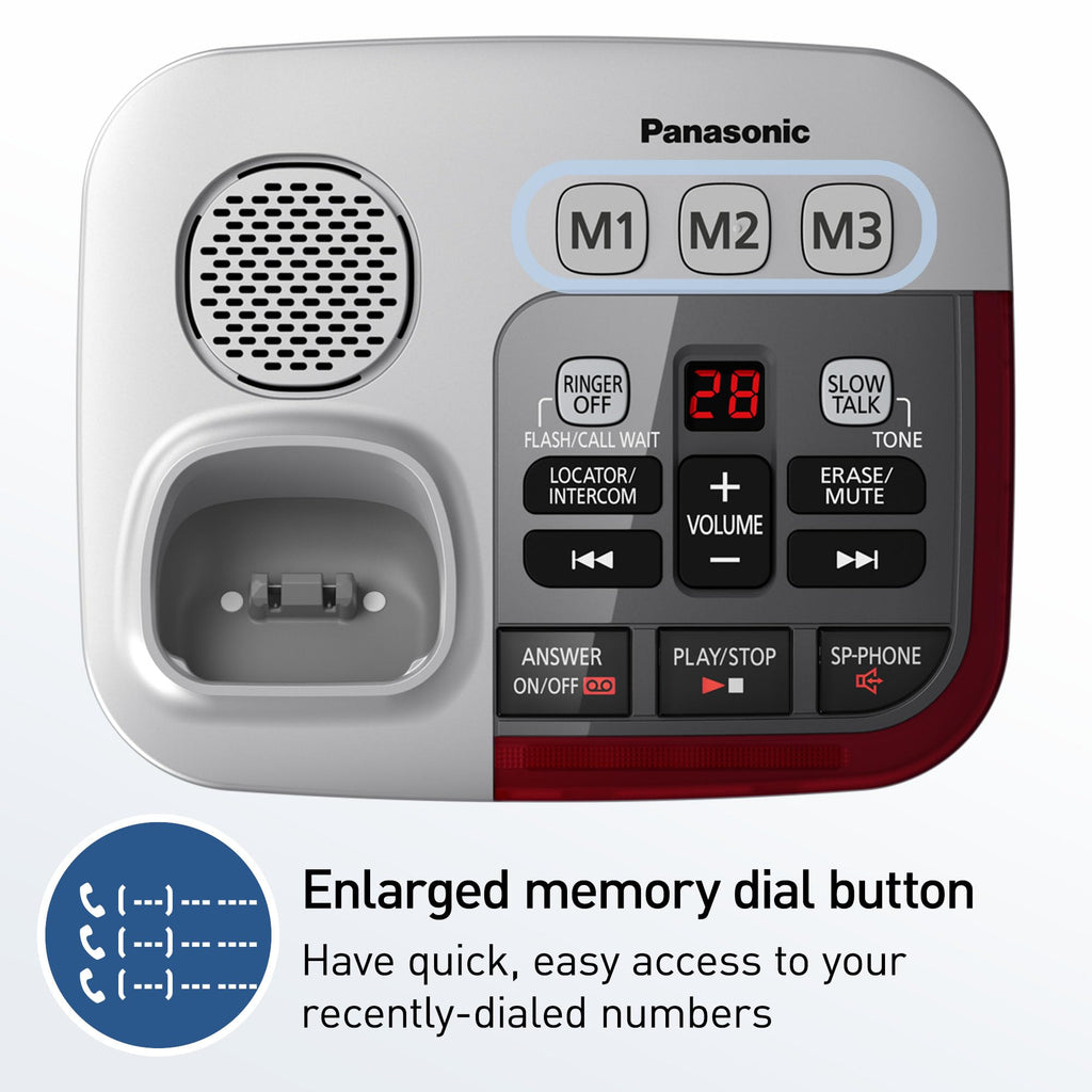 Amplified Cordless Phone with Slow Talk and Hearing Aid Compatibility A8805