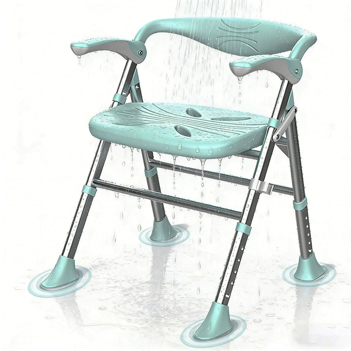 Heavy Duty Shower Chair with Arms and Back P18122